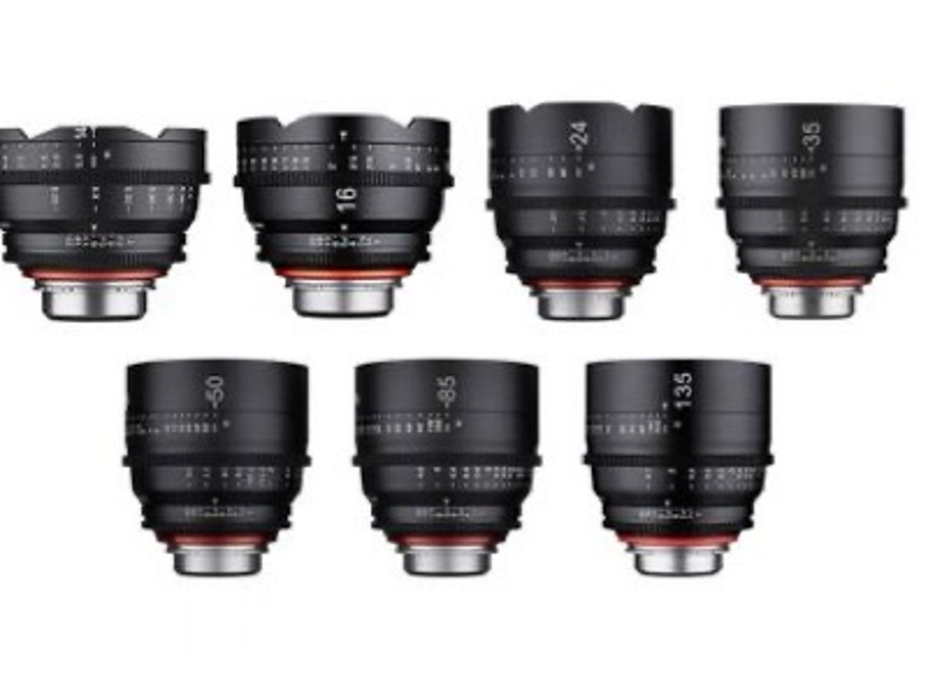 Samyang xeen ef cine lenses 16 24 35 50 85 135