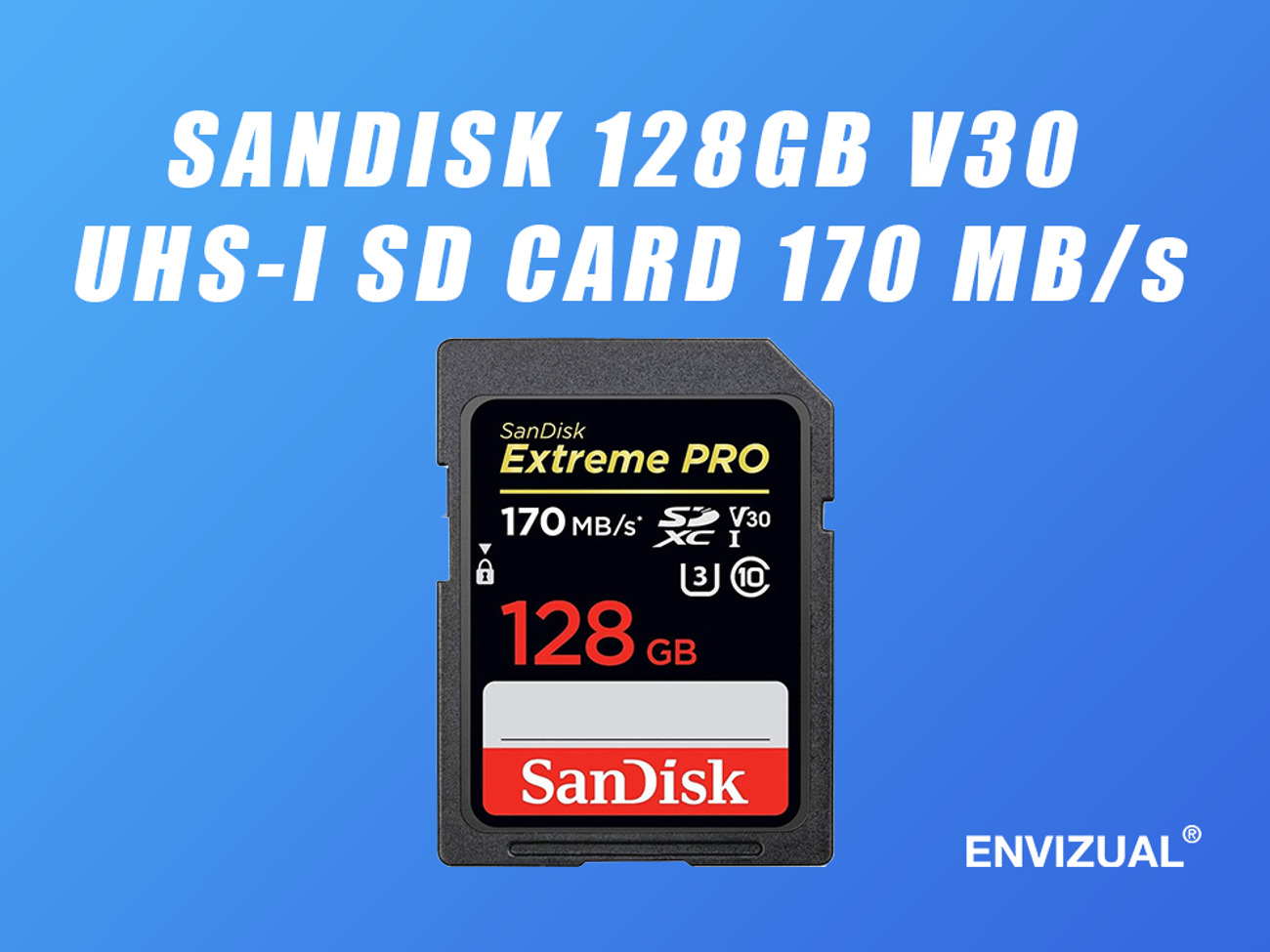 Sandisk 128gb v30 extreme pro uhs-i sd card 170mbs