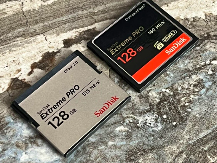 Sandisk extreme pro cf card + cfast 128gb 515/160mb/s