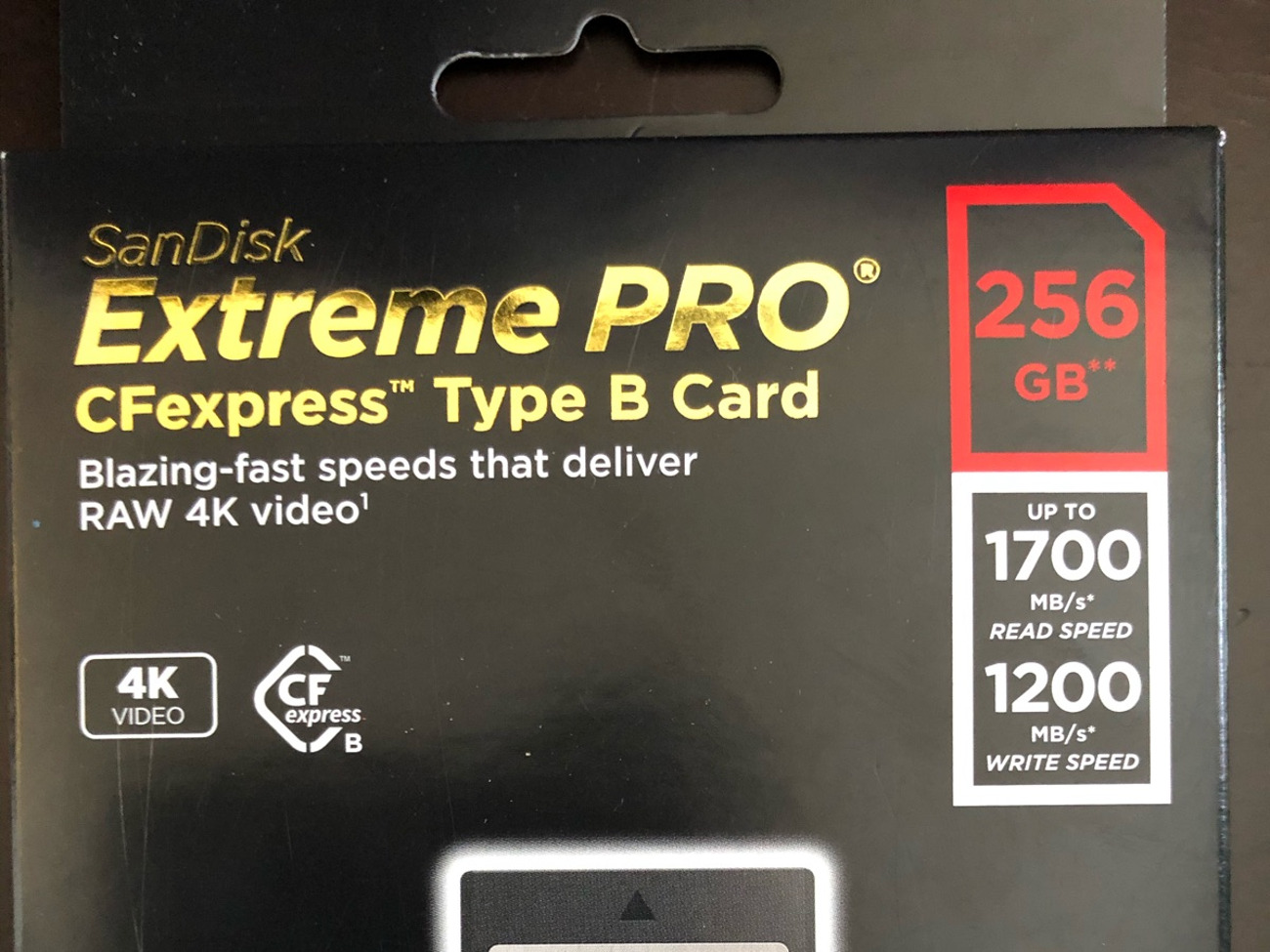 Sandisk extreme pro cfexpress type b card 256gb