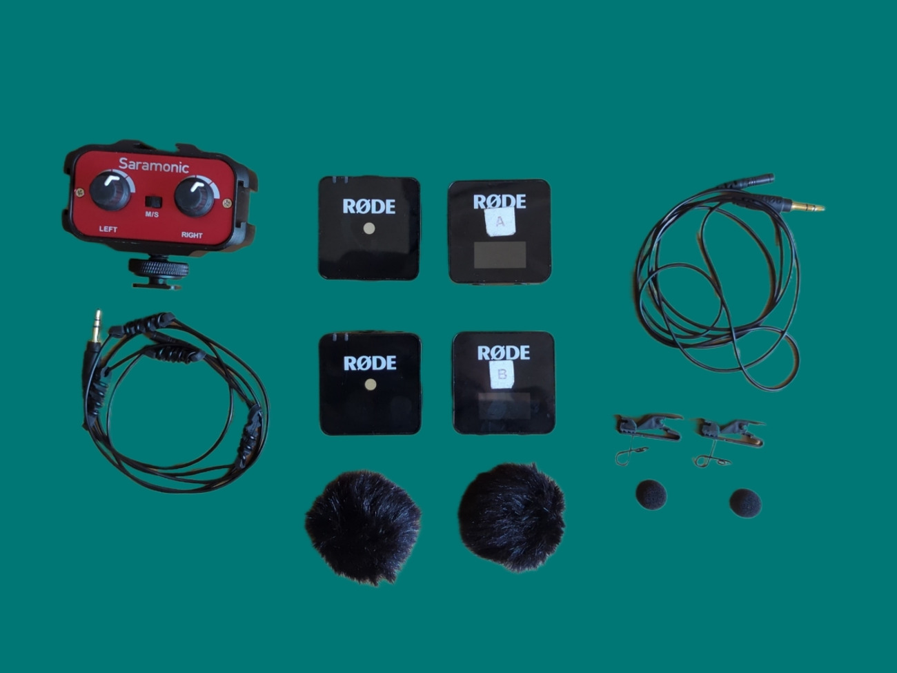 Saramonic sr-ax100 2 channels 3.5mm & 2 wireless go mics