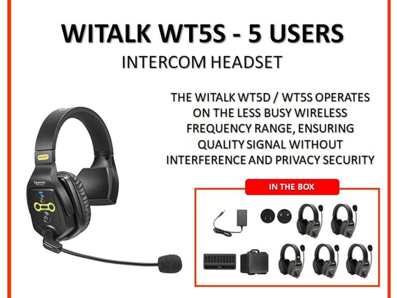 Saramonic witalk wt5s - duplex wireless intercom system