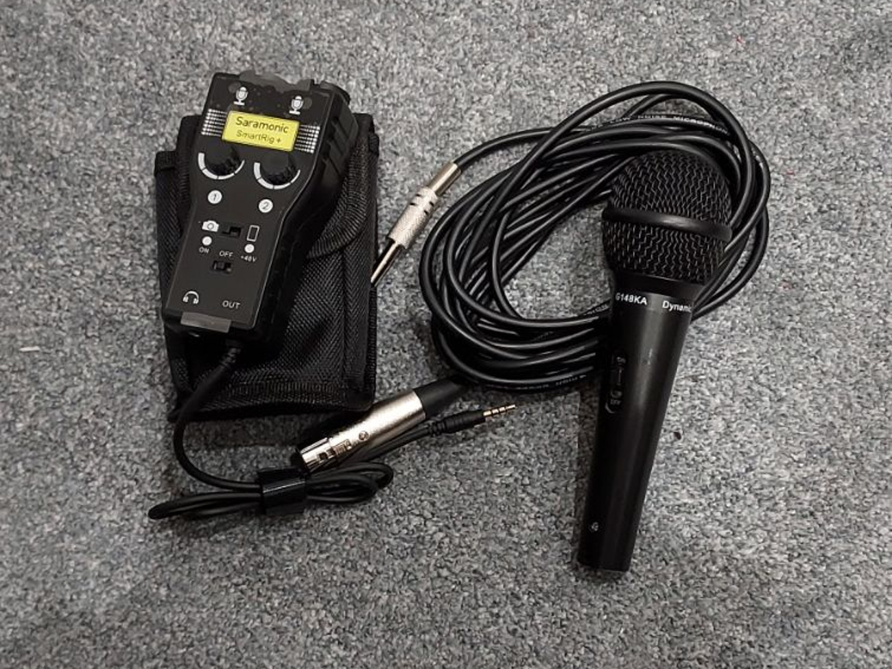 Saramonic xlr audio converter for dslr w/ xlr-6.5mm mic & cable