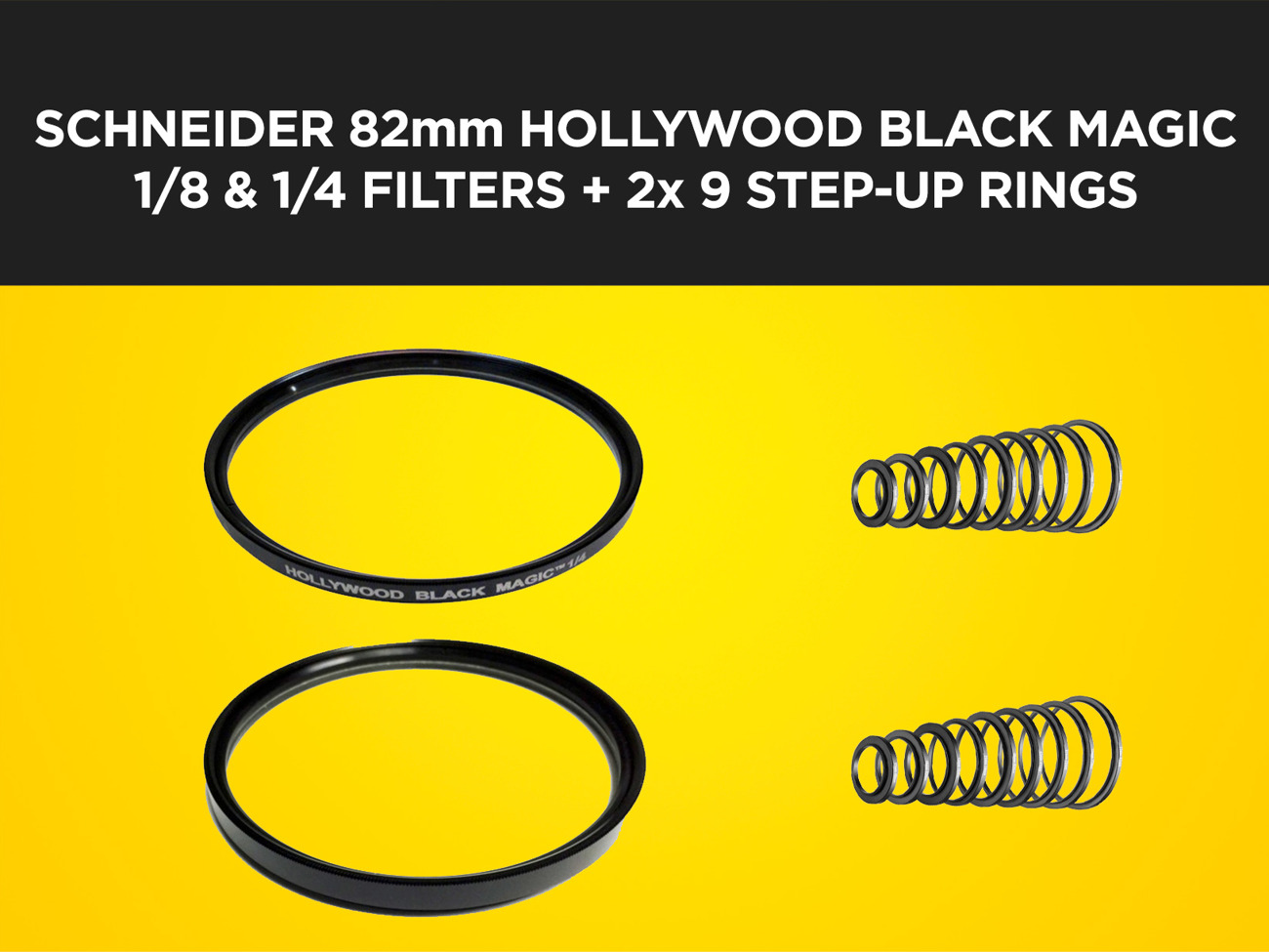 Rent Schneider Hollywood Black Magic 82mm 1/4 & 1/8 filters from Parable  Film Co, Northbrook, Worthing for £12.50 - 26/day