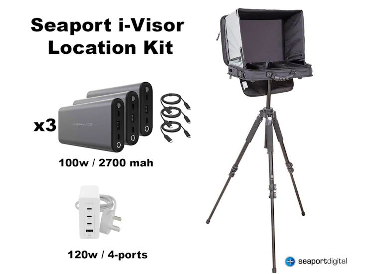 Seaport i-visor + tripod + x3 hyperjuice 100w + charger