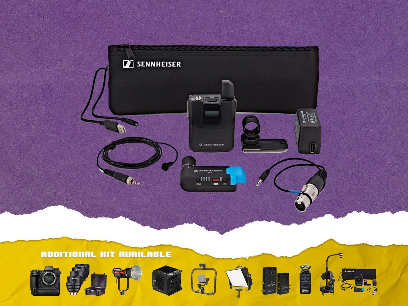 Sennheiser avx radio/lav wireless mic - video interview kit