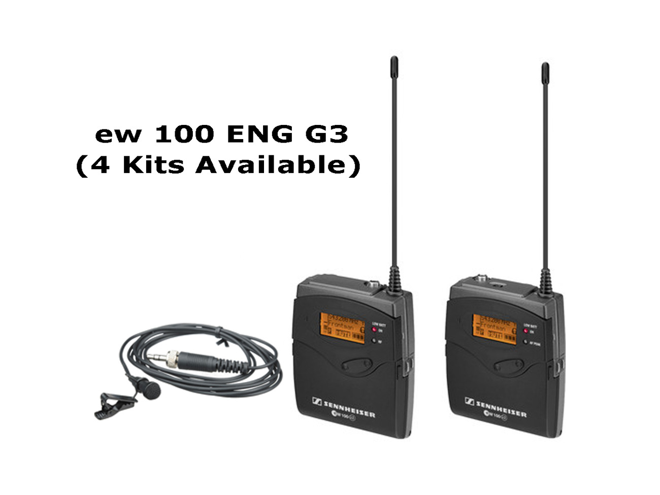 Sennheiser ew 100-eng g3 / g4 wireless clip-on lavalier mic set