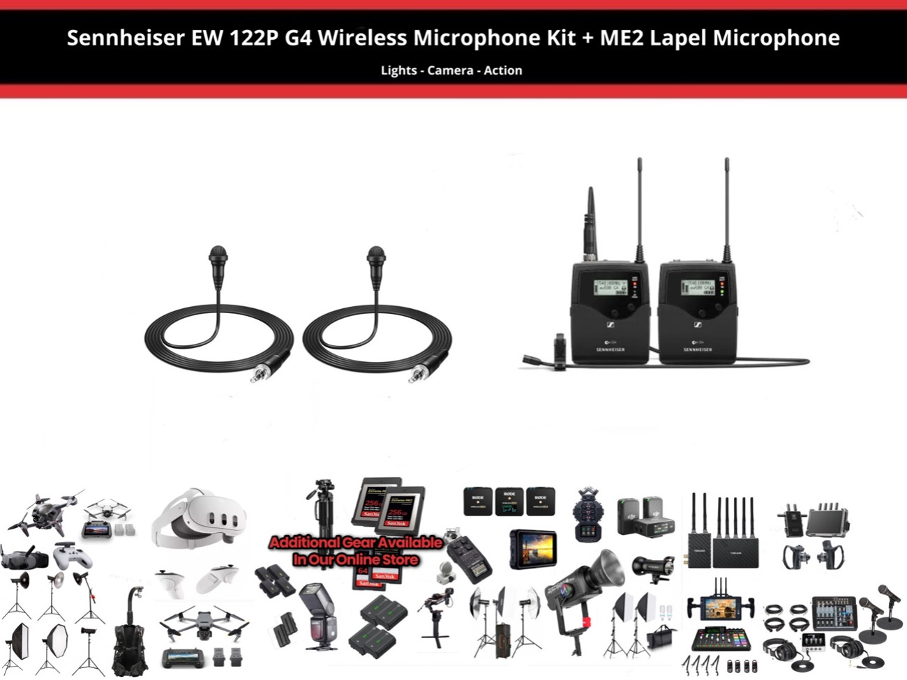 Sennheiser ew 122p g4 + me2 lapel mic