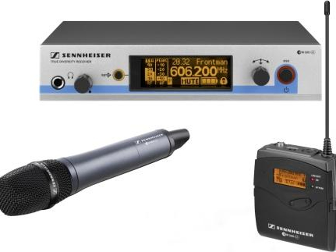 Sennheiser ew100 g3 lapel + handheld kit