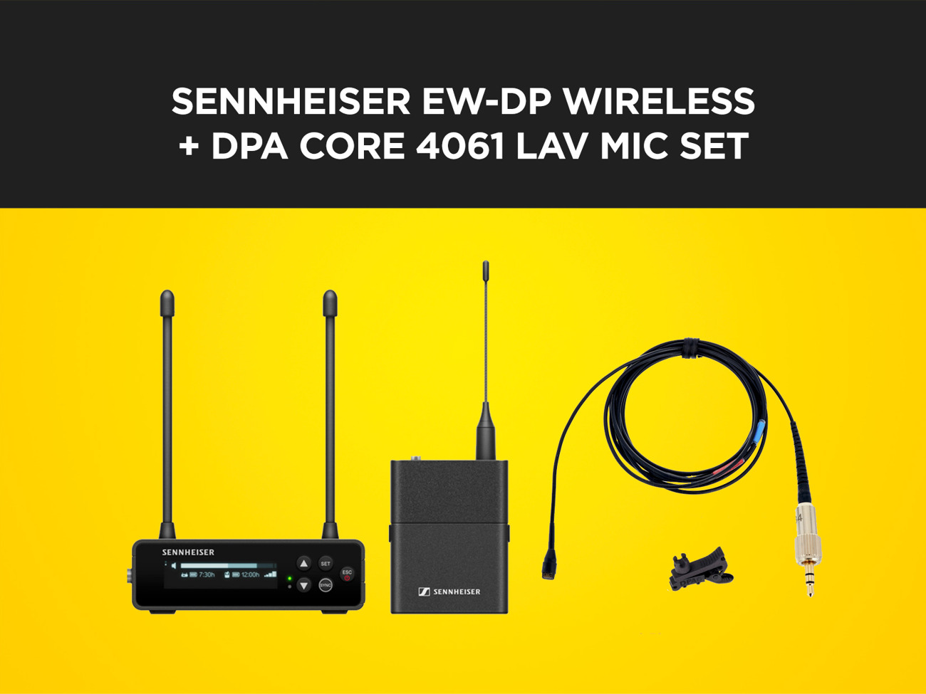 Sennheiser ew-dp wireless + dpa core 4061 lavalier mic set