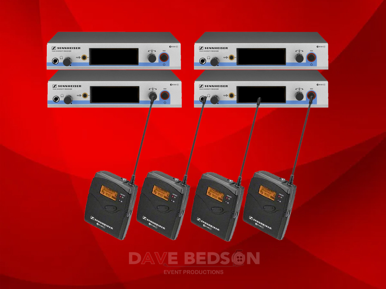 Sennheiser g3 4 x radio wireless mic 606 mhz lapel headset