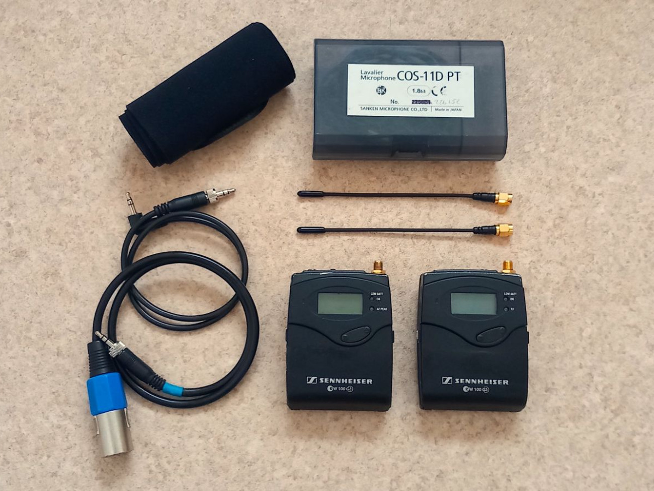Sennheiser g3 radio mic set x1 plus cos-11 lav mic - optional strap & mount
