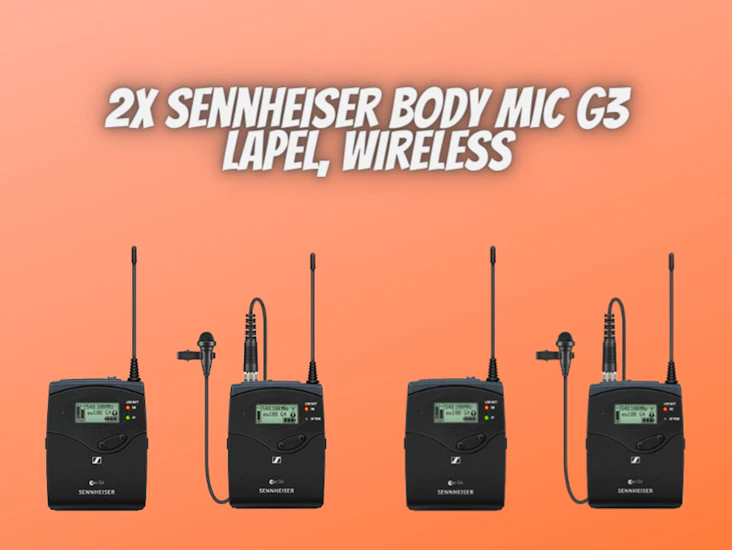 2x sennheiser g4 wireless mic, lapel body microphone, lavalier
