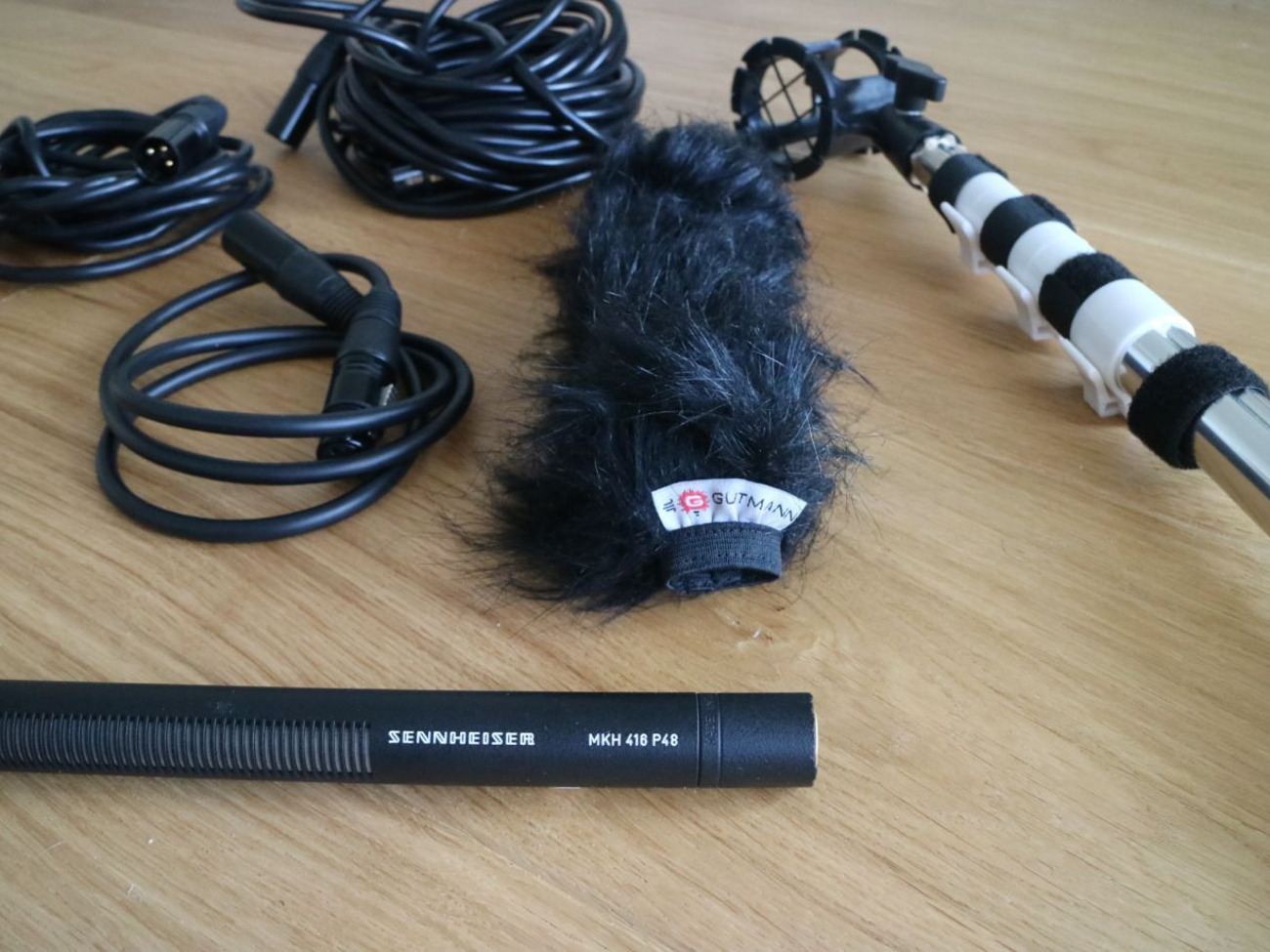 Sennheiser mkh 416 p48 shotgun mic and accessories