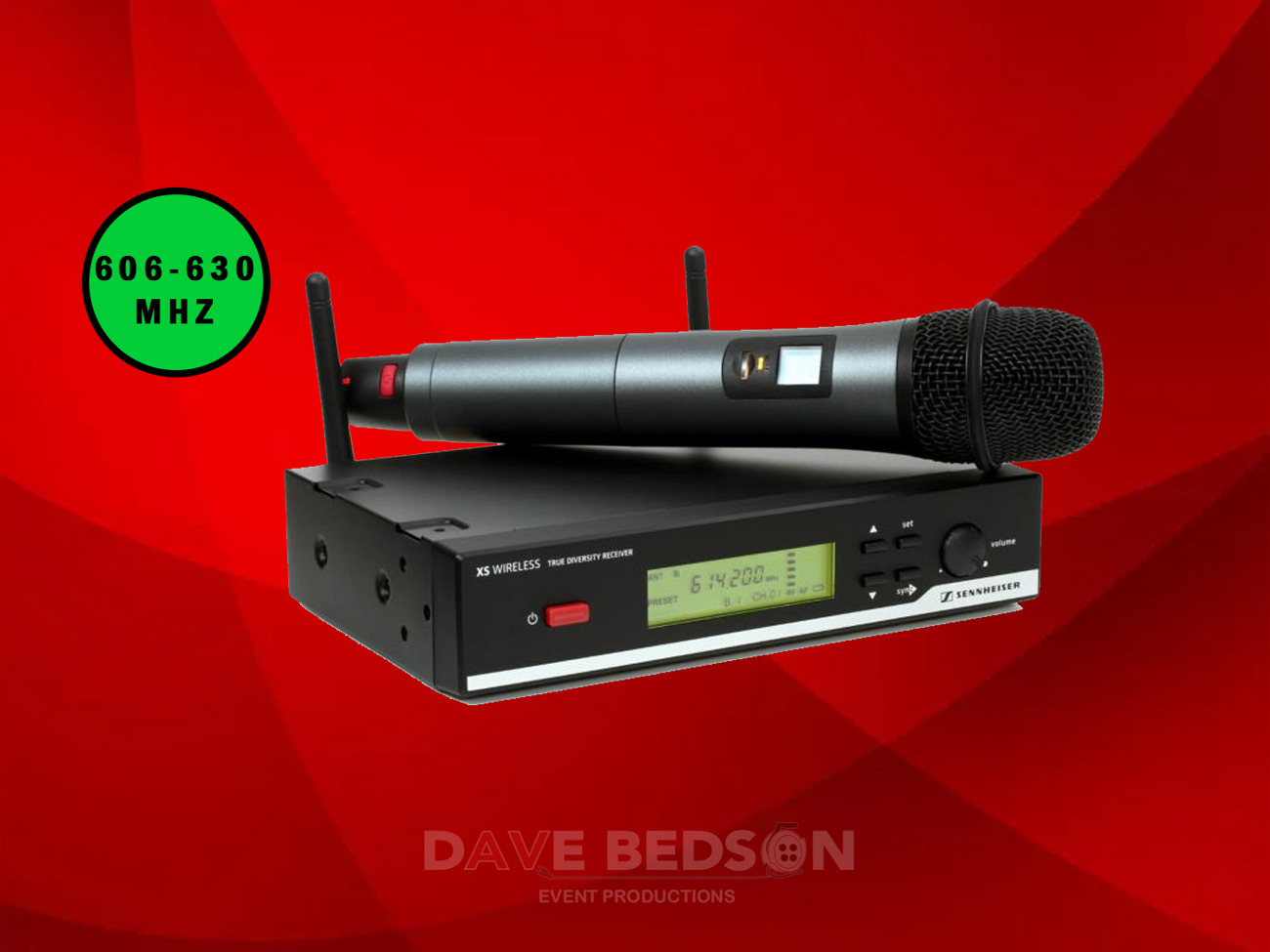 Sennheiser wireless hand held microphone mic 606 - 630 mhz