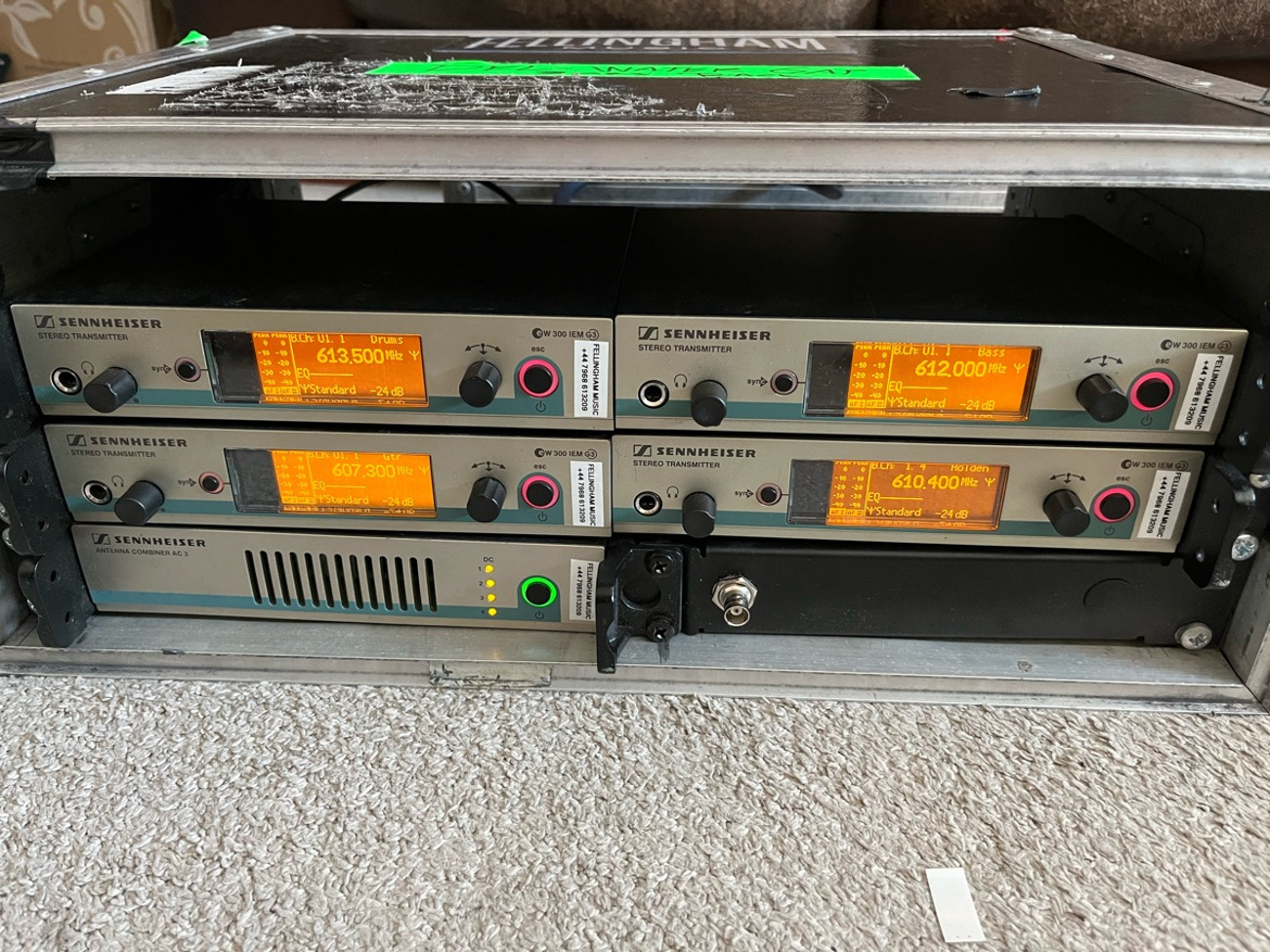 Sennheiser wireless in ear monitoring systems (x4)