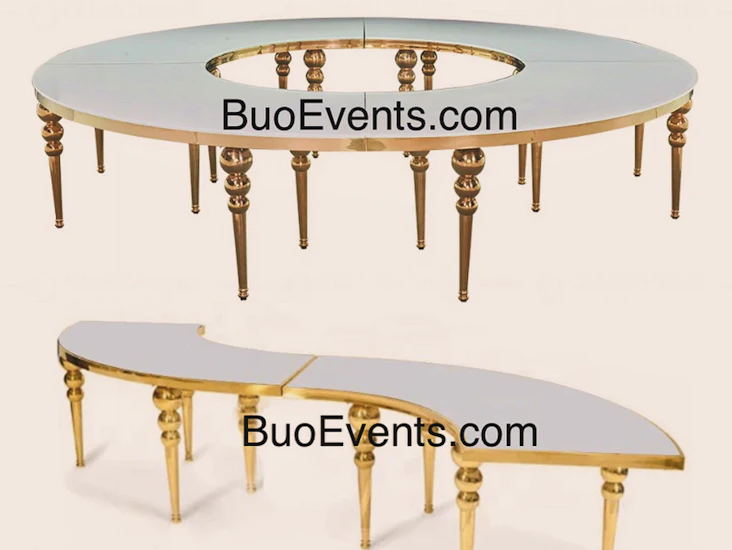 Serpentine table s table stainless steel