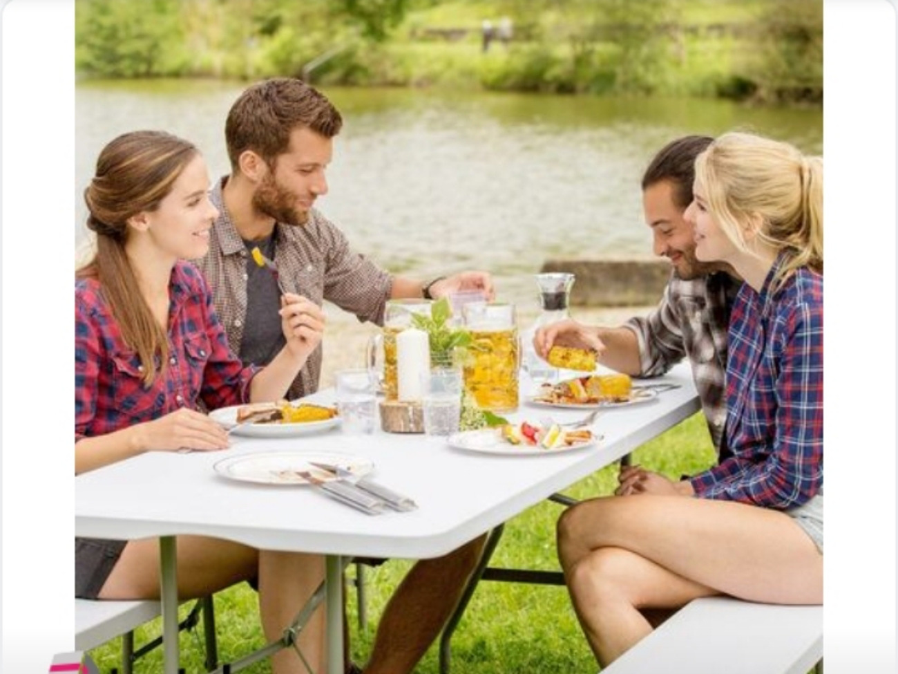 Set of 2 folding tables 6tf long