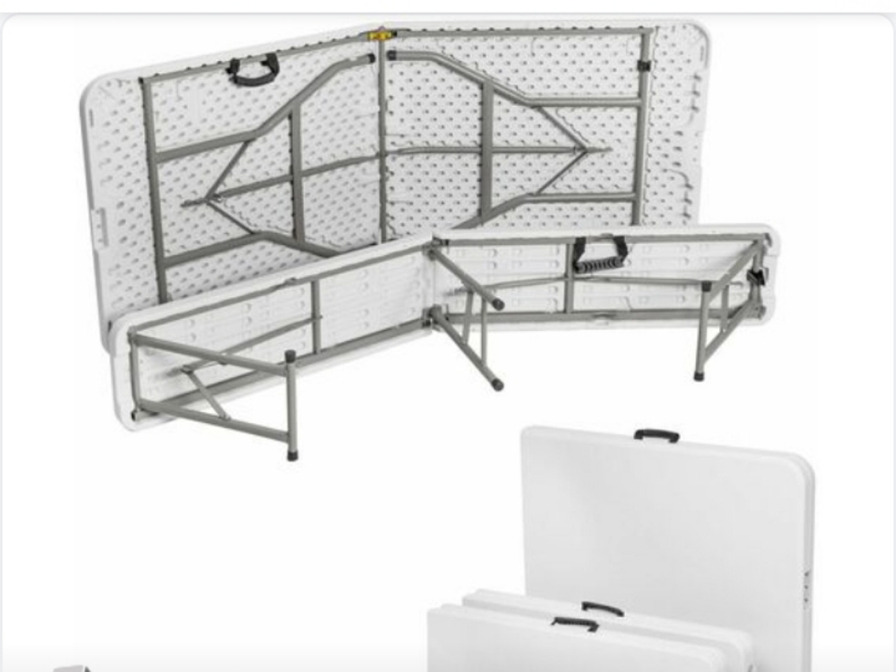 Set of 6 for hire. 2 folding tables & 4 folding benches 