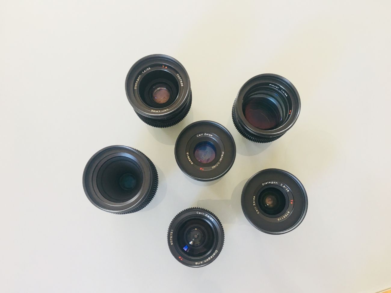 Promo price set of 6 vintage zeiss contax prime ef canon cine-modded fast camera