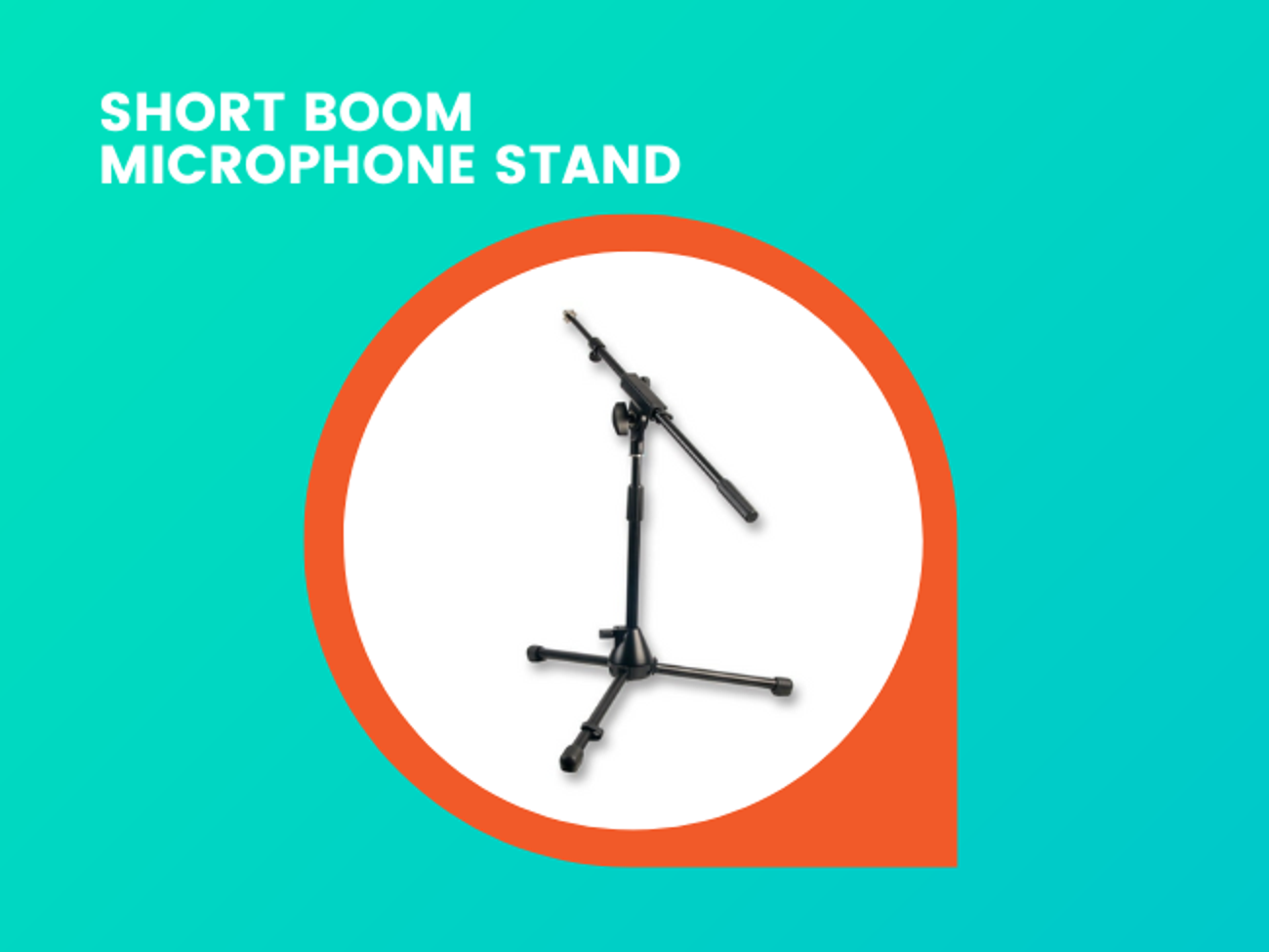 Short boom microphone stand