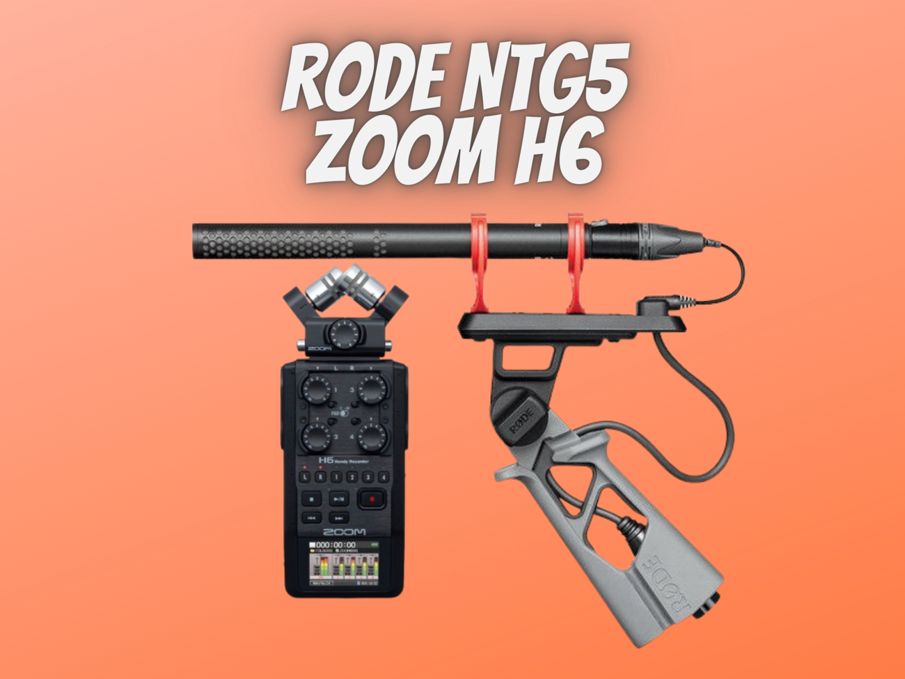 Shotgun microphone rode ntg5 + zoom h6n recorder