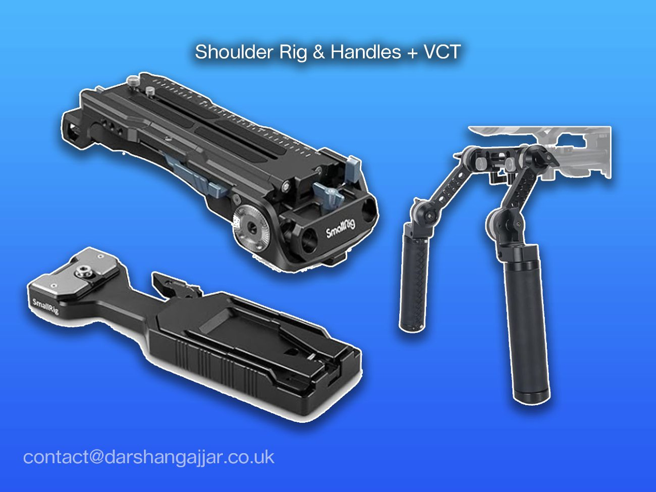 Shoulder rig & vct quick release plate + 2x handles