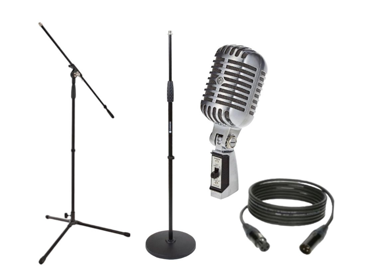 Shure 55sh series ii vintage retro microphone mic stand 