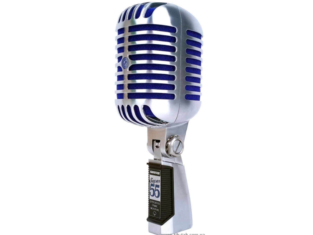 Microphone, shure classic super 55 microphone vitage elvis style mic with xlr & stand