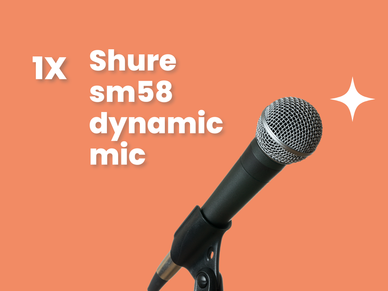 Shure sm58 dynamic handheld vocal microphone