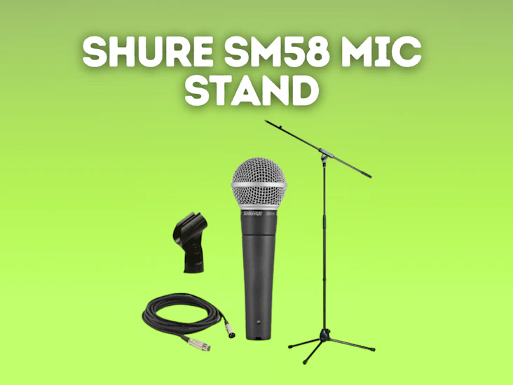 Shure sm58 dynamic vocal microphone + stand