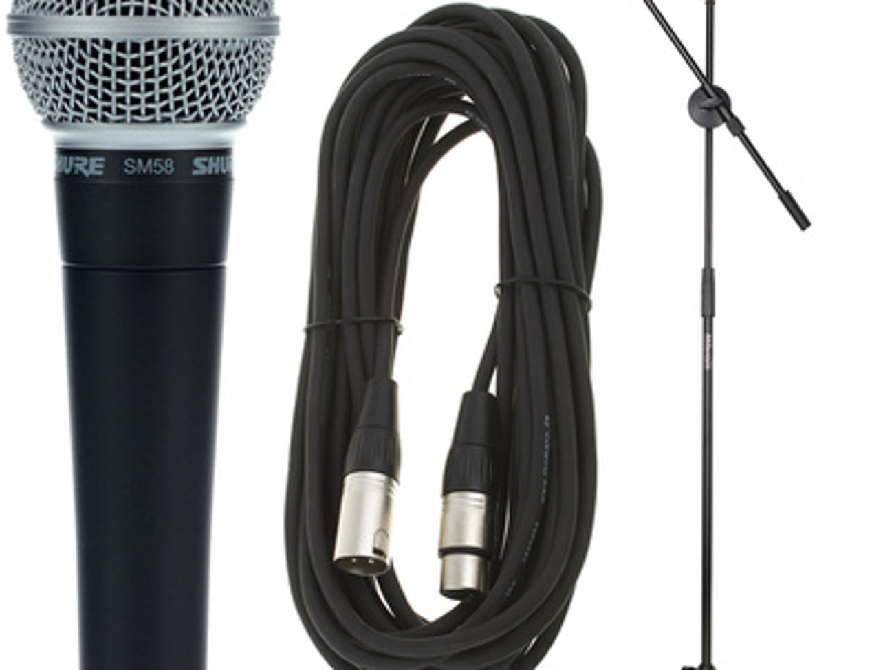 Shure sm58 microphone and stand