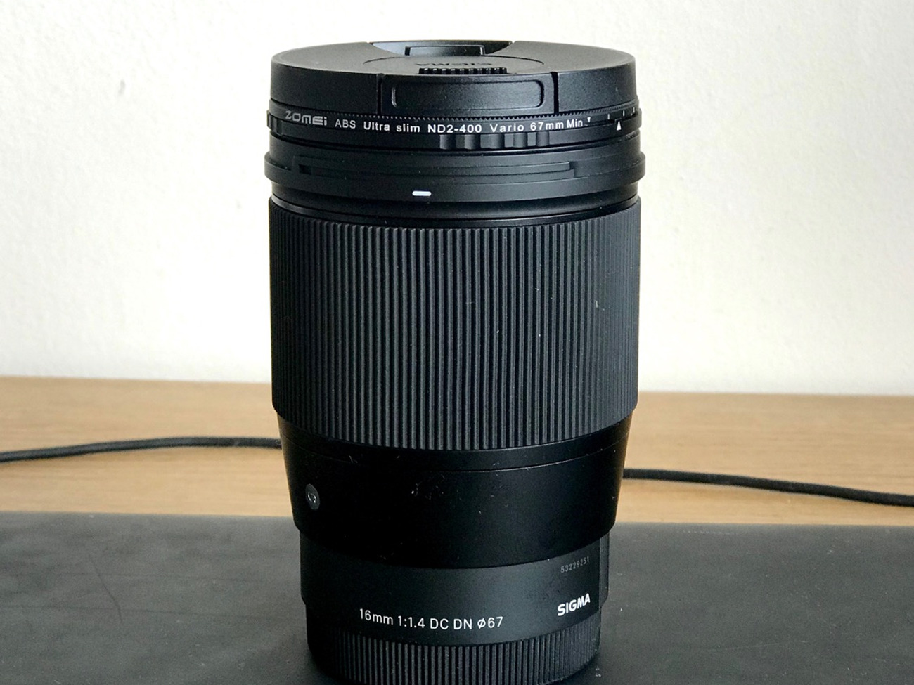 Sigma 16mm f1.4 e-mount lens