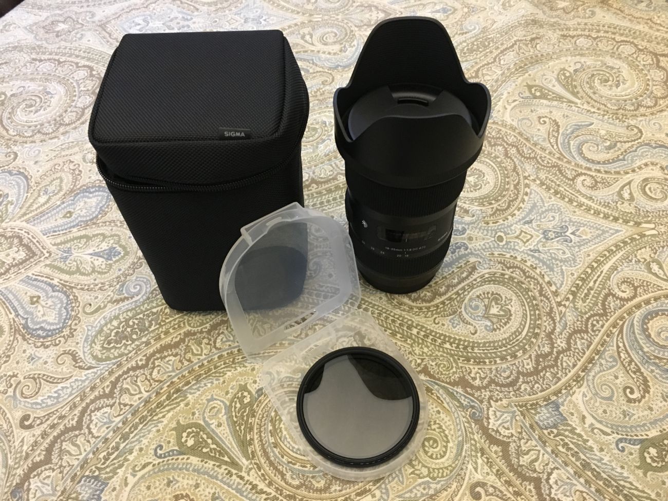 Sigma 18-35 f1.8 canon mount with variable nd filter