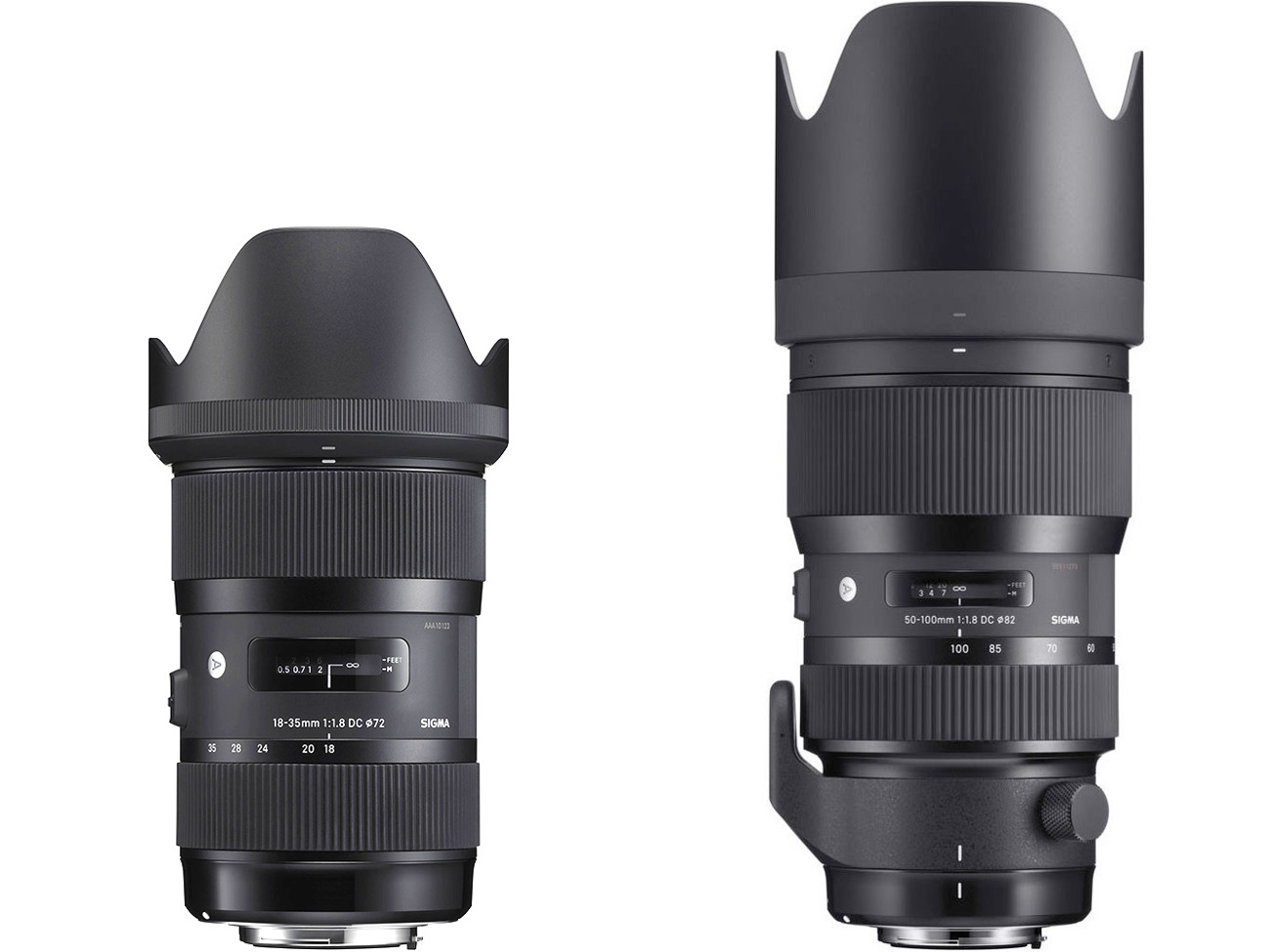 Sigma 18-35mm + 50-100mm f1.8 for canon