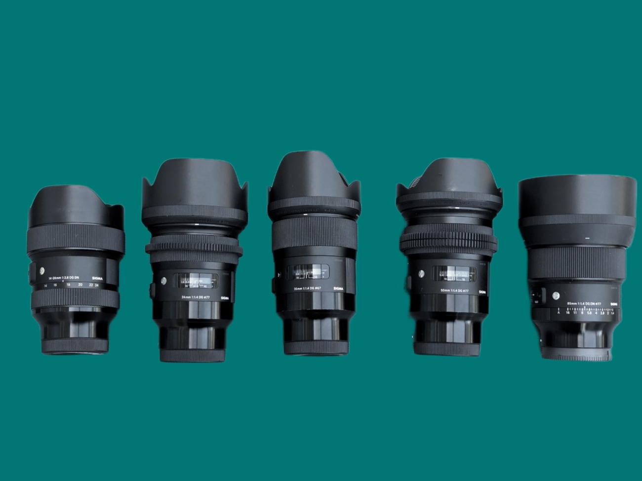 Sigma art lenses (14-24mm 35mm 50mm 85mm f1.4) e mount sony