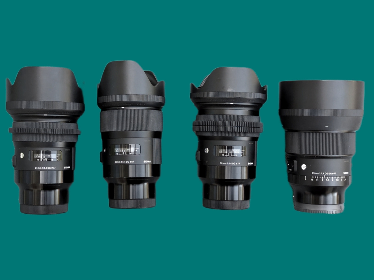 Sigma art lenses e mount ( 24mm, 35mm, 50mm, 85mm f1.4)
