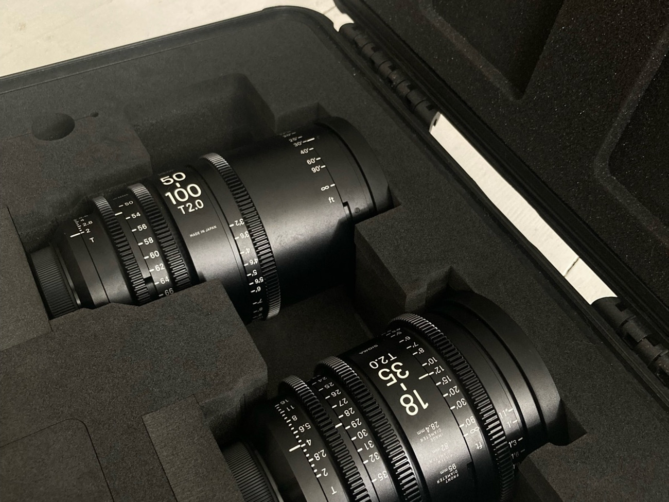 Sigma cine zoom t2 lens set - ef mount, 18-35mm + 50-100mm