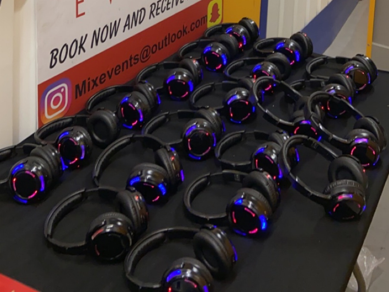 Silent disco headphones 