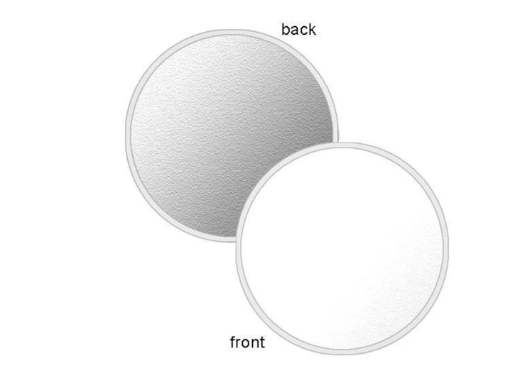 Silver & white handheld collapsible reflector 22inch/55cm