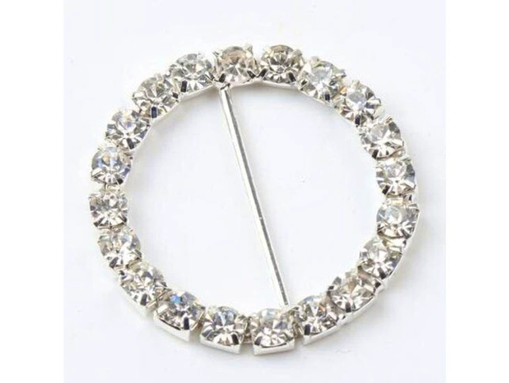 Silver rhinestone buckle