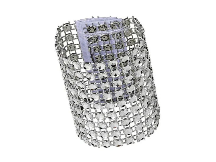 Silver rhinestone clip