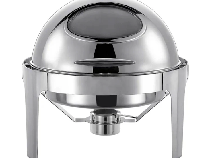 Silver roll top chaffing dish - 7 quart