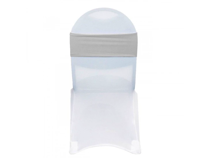 Silver spandex chair band