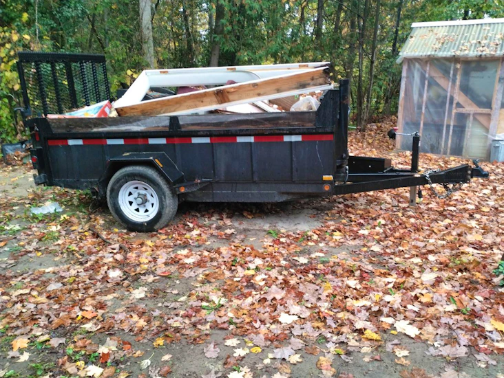 Single axle hydraulic dump trailer half ton towable