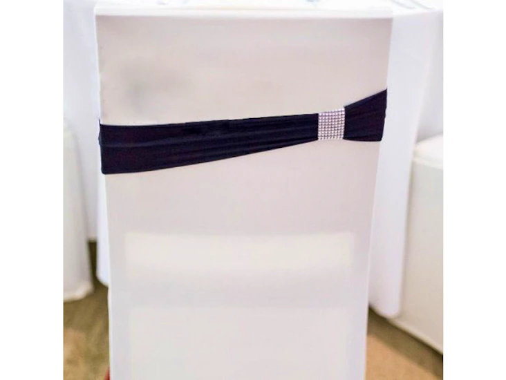 Single black spandex chair band