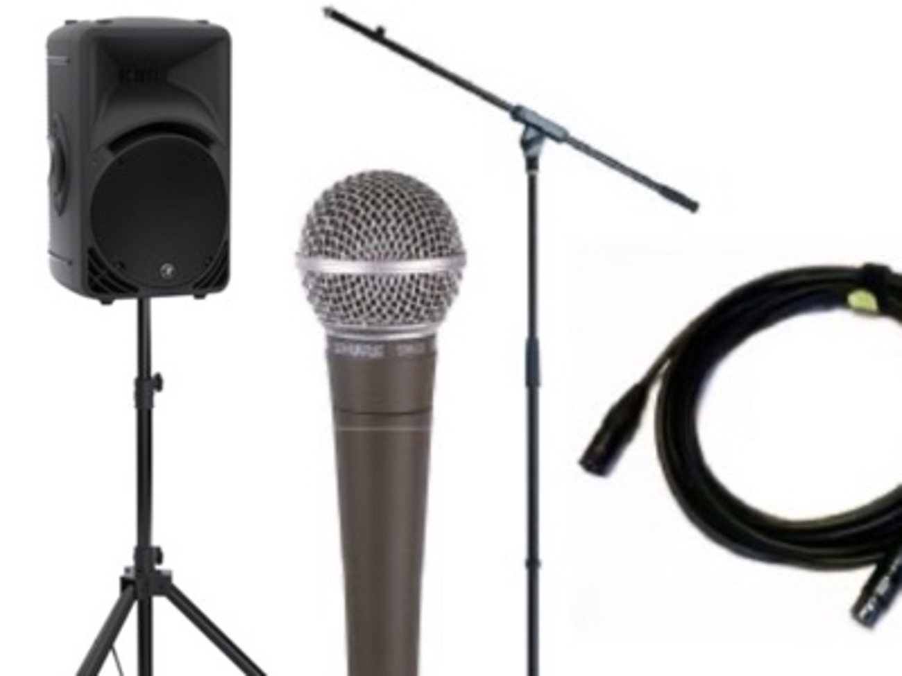 Single speaker pa (inc. mic, mic stand & speaker stand)