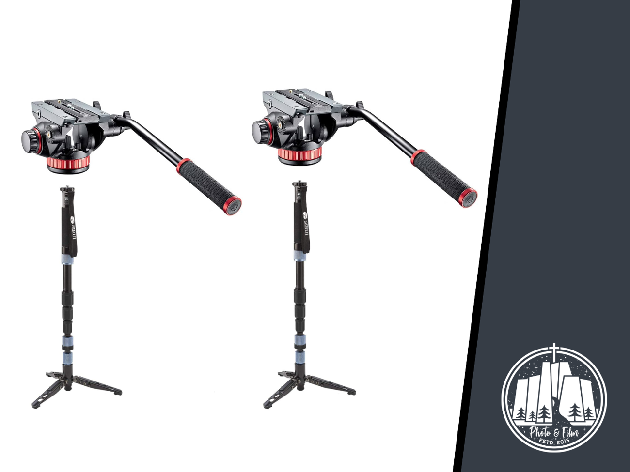 Sirue p-2045 monopod + manfrotto pro video head x2