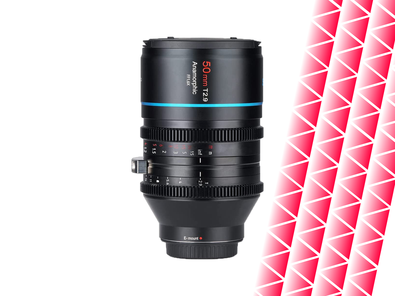 Sirui 50mm t2.9 1.6x full-frame anamorphic lens (e mount) + diopter set