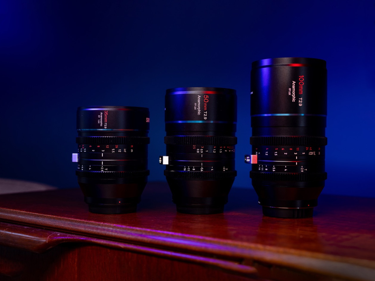 Sirui anamorphic rf lenses -- 35/50/100 -- plus extras